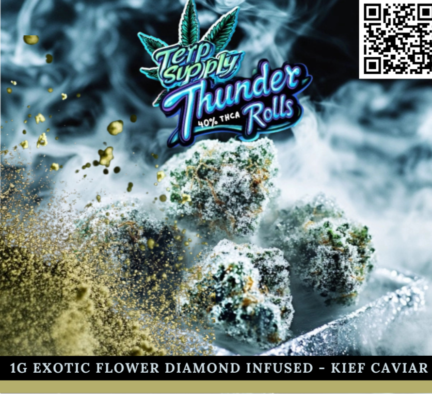 Pre Roll 1G Diamond Infused Keif Caviar