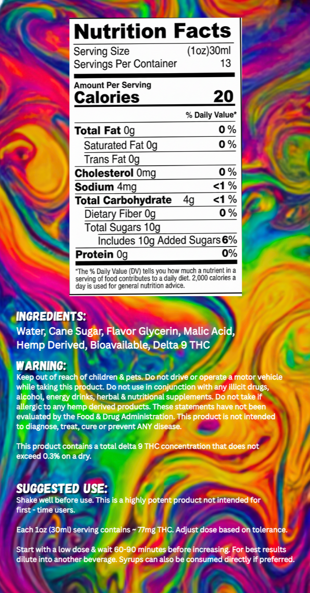 Legal Lean THC Syrup | 1000mg per Bottle