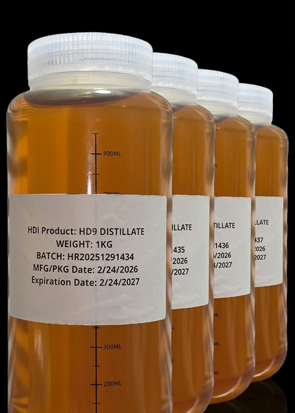 Buy discount high potency liter & less amber color D9 hemp derived bulk distillate for sale