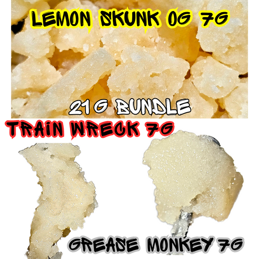 21 G Sugar Wax 95% TRIO 3 Strain BUNDLE