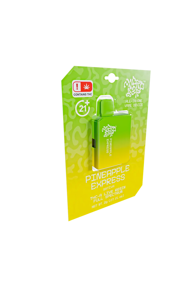 Pre packaged premium discount disposable vape  yellow and green package